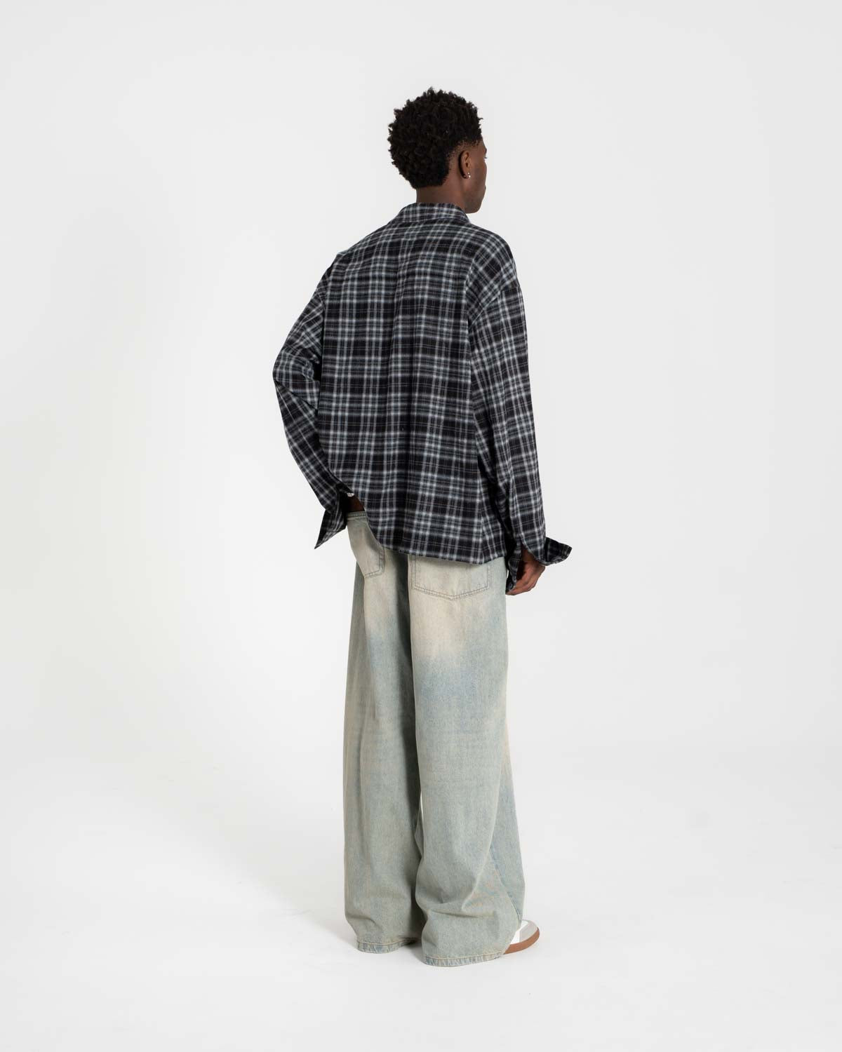 Checked Flannel Shirt grey